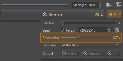 Resolution multiplier override