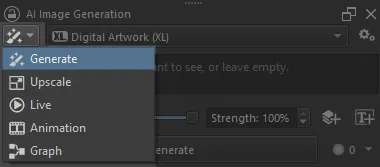 Workspaces dropdown menu